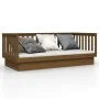 Honey brown solid pine wood sofa bed 80x200 cm by vidaXL, Beds and slatted bases - Ref: Foro24-821562, Price: 164,08 €, Disco...
