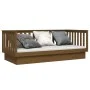 Honey brown solid pine wood sofa bed 80x200 cm by vidaXL, Beds and slatted bases - Ref: Foro24-821562, Price: 164,08 €, Disco...