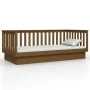 Honey brown solid pine wood sofa bed 80x200 cm by vidaXL, Beds and slatted bases - Ref: Foro24-821562, Price: 164,08 €, Disco...