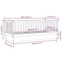 Honey brown solid pine wood sofa bed 80x200 cm by vidaXL, Beds and slatted bases - Ref: Foro24-821562, Price: 165,70 €, Disco...