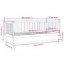Honey brown solid pine wood sofa bed 80x200 cm by vidaXL, Beds and slatted bases - Ref: Foro24-821562, Price: 164,08 €, Disco...