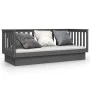 Gray solid pine wood sofa bed 90x190 cm by vidaXL, Beds and slatted bases - Ref: Foro24-821581, Price: 147,66 €, Discount: %