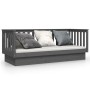 Sofá cama madera maciza de pino gris 90x190 cm