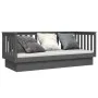 Gray solid pine wood sofa bed 90x190 cm by vidaXL, Beds and slatted bases - Ref: Foro24-821581, Price: 147,66 €, Discount: %