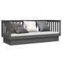 Sofá cama madera maciza de pino gris 90x190 cm