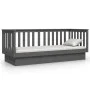 Gray solid pine wood sofa bed 90x190 cm by vidaXL, Beds and slatted bases - Ref: Foro24-821581, Price: 147,66 €, Discount: %