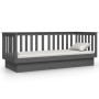 Sofá cama madera maciza de pino gris 90x190 cm