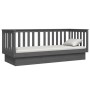 Sofá cama madera maciza de pino gris 90x190 cm