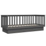 Sofá cama madera maciza de pino gris 90x190 cm