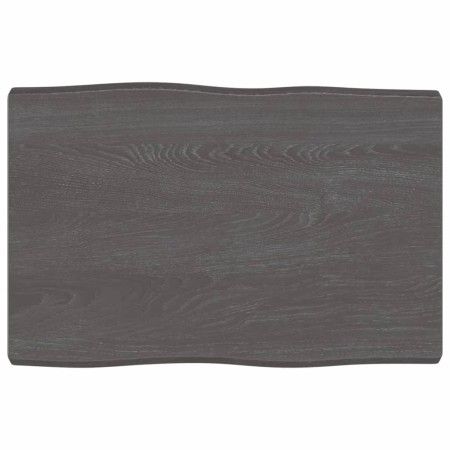 Treated wood table board with live edge, brown, 60x40x(2-4) cm. by vidaXL, Table tops - Ref: Foro24-363996, Price: 34,80 €, D...