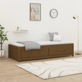 Sofá cama de madera maciza de pino marrón miel 80x200 cm de vidaXL, Camas y somieres - Ref: Foro24-821587, Precio: 204,25 €, ...