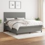 Box spring bed with dark gray fabric mattress 180x200 cm by vidaXL, Beds and slatted bases - Ref: Foro24-3141634, Price: 635,...