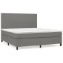 Box spring bed with dark gray fabric mattress 180x200 cm by vidaXL, Beds and slatted bases - Ref: Foro24-3141634, Price: 623,...