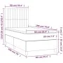 Box spring bed with black fabric mattress 90x190 cm by vidaXL, Beds and slatted bases - Ref: Foro24-3141899, Price: 300,43 €,...