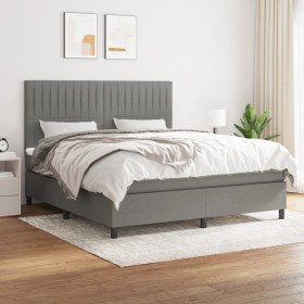 Box spring bed with dark gray fabric mattress 180x200 cm by vidaXL, Beds and slatted bases - Ref: Foro24-3141954, Price: 638,...