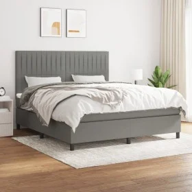 Box spring bed with dark gray fabric mattress 180x200 cm by vidaXL, Beds and slatted bases - Ref: Foro24-3141954, Price: 635,...