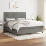 Box spring bed with dark gray fabric mattress 180x200 cm by vidaXL, Beds and slatted bases - Ref: Foro24-3141954, Price: 635,...