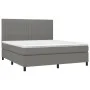 Box spring bed with dark gray fabric mattress 180x200 cm by vidaXL, Beds and slatted bases - Ref: Foro24-3141954, Price: 635,...