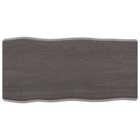 Treated wood table top brown live edge 80x40x(2-6) cm by vidaXL, Table tops - Ref: Foro24-364006, Price: 43,74 €, Discount: %