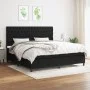 Box spring bed with black fabric mattress 200x200 cm by vidaXL, Beds and slatted bases - Ref: Foro24-3142043, Price: 680,21 €...