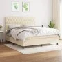 Boxspringbett mit cremefarbener Stoffmatratze 160x200 cm von vidaXL, Betten und Lattenroste - Ref: Foro24-3142030, Preis: 613...