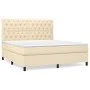 Boxspringbett mit cremefarbener Stoffmatratze 160x200 cm von vidaXL, Betten und Lattenroste - Ref: Foro24-3142030, Preis: 613...