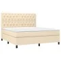 Boxspringbett mit cremefarbener Stoffmatratze 160x200 cm von vidaXL, Betten und Lattenroste - Ref: Foro24-3142030, Preis: 613...