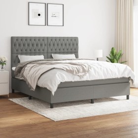 Box spring bed with dark gray fabric mattress 180x200 cm by vidaXL, Beds and slatted bases - Ref: Foro24-3142034, Price: 658,...