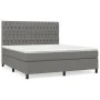 Box spring bed with dark gray fabric mattress 180x200 cm by vidaXL, Beds and slatted bases - Ref: Foro24-3142034, Price: 646,...