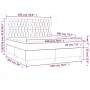 Box spring bed with dark gray fabric mattress 180x200 cm by vidaXL, Beds and slatted bases - Ref: Foro24-3142034, Price: 646,...