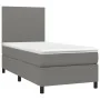 Box spring bed with dark gray fabric mattress 90x190 cm by vidaXL, Beds and slatted bases - Ref: Foro24-3141578, Price: 326,0...