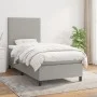 Box spring bed with light gray fabric mattress 80x200 cm by vidaXL, Beds and slatted bases - Ref: Foro24-3141569, Price: 294,...