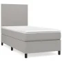 Box spring bed with light gray fabric mattress 80x200 cm by vidaXL, Beds and slatted bases - Ref: Foro24-3141569, Price: 294,...