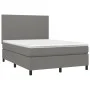 Box spring bed with dark gray fabric mattress 140x190 cm by vidaXL, Beds and slatted bases - Ref: Foro24-3141610, Price: 549,...
