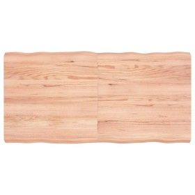 Treated wood table top with natural brown edge, 120x60x(2-6)cm. by vidaXL, Table tops - Ref: Foro24-363961, Price: 58,78 €, D...
