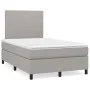 Box spring bed with light gray fabric mattress 120x200 cm by vidaXL, Beds and slatted bases - Ref: Foro24-3141601, Price: 400...