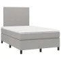 Box spring bed with light gray fabric mattress 120x200 cm by vidaXL, Beds and slatted bases - Ref: Foro24-3141601, Price: 400...