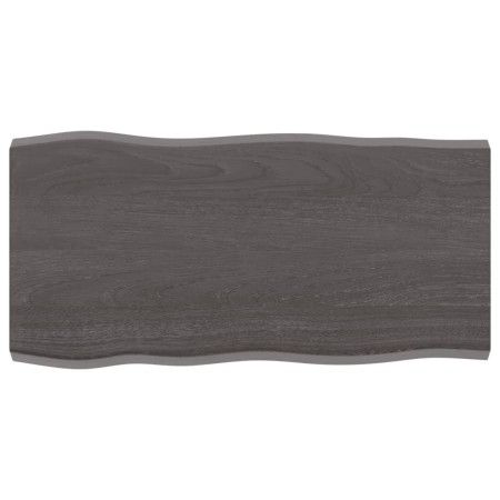 Behandelter Holztisch mit lebendiger Kante in Braun, 80x40x(2-4) cm. von vidaXL, Tischplatten - Ref: Foro24-364005, Preis: 36...