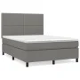 Box spring bed with dark gray fabric mattress 140x190 cm by vidaXL, Beds and slatted bases - Ref: Foro24-3141690, Price: 504,...