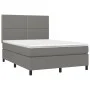 Box spring bed with dark gray fabric mattress 140x190 cm by vidaXL, Beds and slatted bases - Ref: Foro24-3141690, Price: 504,...