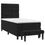 Box spring bed with black synthetic leather mattress 90x190 cm by vidaXL, Beds and slatted bases - Ref: Foro24-3137997, Price...