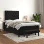 Cama box spring con colchón terciopelo negro 120x200 cm de vidaXL, Camas y somieres - Ref: Foro24-3138015, Precio: 452,77 €, ...