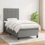 Cama box spring con colchón tela gris oscuro 80x200 cm de vidaXL, Camas y somieres - Ref: Foro24-3141730, Precio: 323,74 €, D...