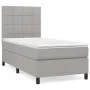 Box spring bed with light gray fabric mattress 80x200 cm by vidaXL, Beds and slatted bases - Ref: Foro24-3141729, Price: 299,...