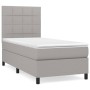 Cama box spring con colchón tela gris claro 80x200 cm de vidaXL, Camas y somieres - Ref: Foro24-3141729, Precio: 311,54 €, De...