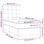 Box spring bed with light gray fabric mattress 80x200 cm by vidaXL, Beds and slatted bases - Ref: Foro24-3141729, Price: 299,...