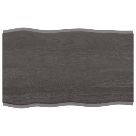 Treated wood table top brown live edge 80x50x(2-4) cm by vidaXL, Table tops - Ref: Foro24-364008, Price: 42,37 €, Discount: %