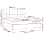 Box spring bed with black fabric mattress 160x200 cm by vidaXL, Beds and slatted bases - Ref: Foro24-3141787, Price: 563,45 €...