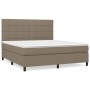 Boxspringbett mit taupegrauer Stoffmatratze 160x200 cm von vidaXL, Betten und Lattenroste - Ref: Foro24-3141789, Preis: 573,7...