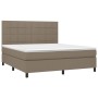 Boxspringbett mit taupegrauer Stoffmatratze 160x200 cm von vidaXL, Betten und Lattenroste - Ref: Foro24-3141789, Preis: 573,7...